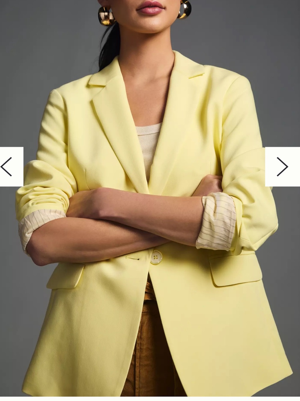 Maeve by Anthropologie yellow blazer